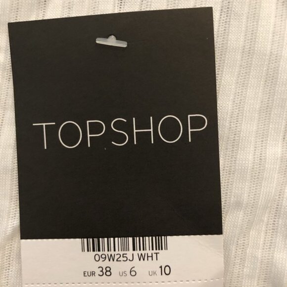 TopShop Crop Top Shirt Fitted Stretch Short Sleeve Casual NWT - Picture 9 of 10